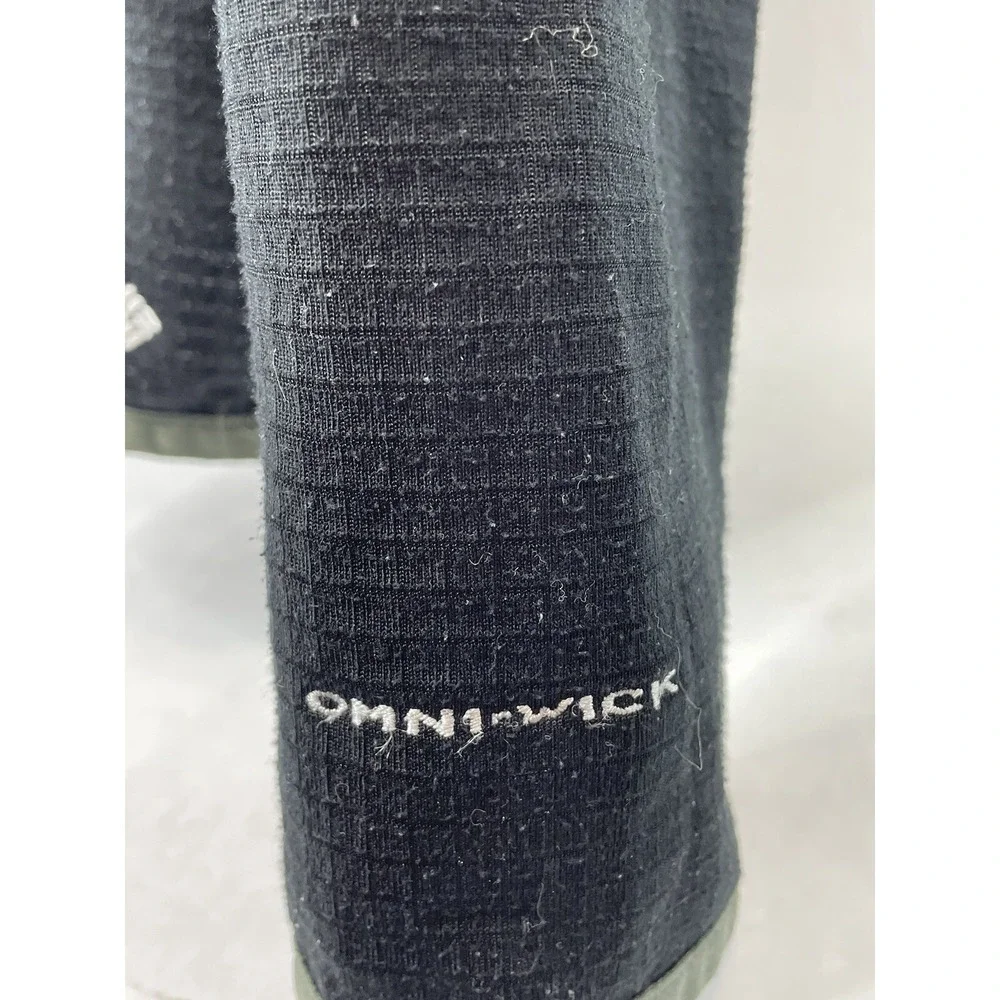 Columbia Sweater Mens 2XL Black Fleece Quarter Zip Omni-Wick Outdoors Casual
